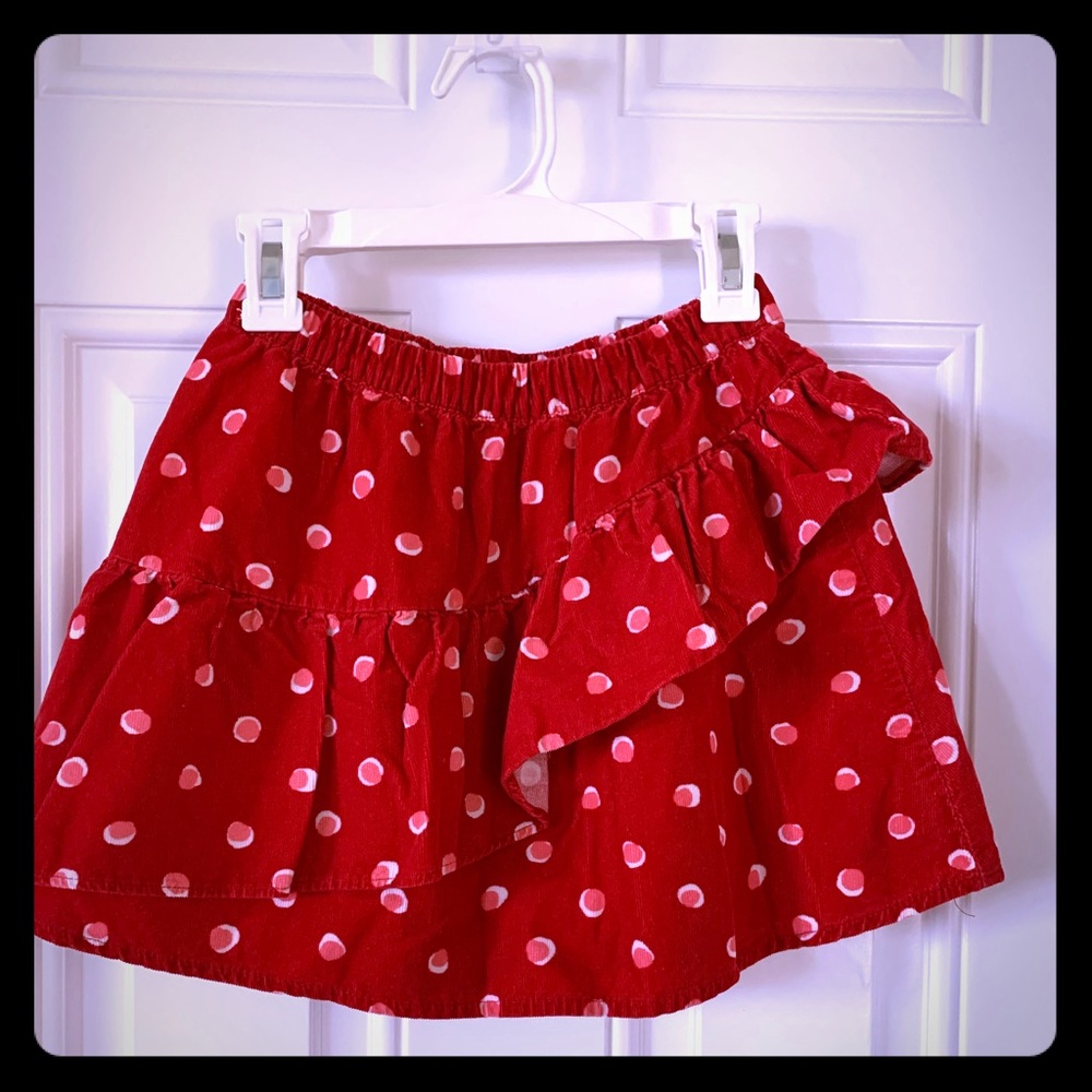 ✨SOLD✨ Girl’s Red with Dots Mini Skirt